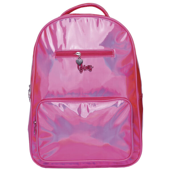 MOCHILA JUVENIL ALL THINGS ARE POSSIBLE EM NYLON E PVC